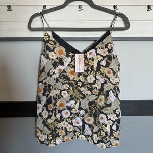 PHILOSOPHY woman camisole blouse floral print spaghetti strap size xsmall NWT